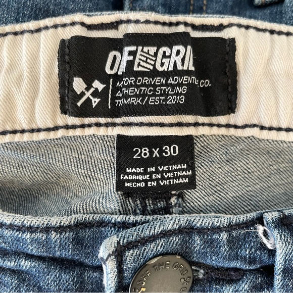 Off the Grid  men’s HIDEOUT PANT Dark Wash Jeans Size 28 x 30 - Picture 3 of 9